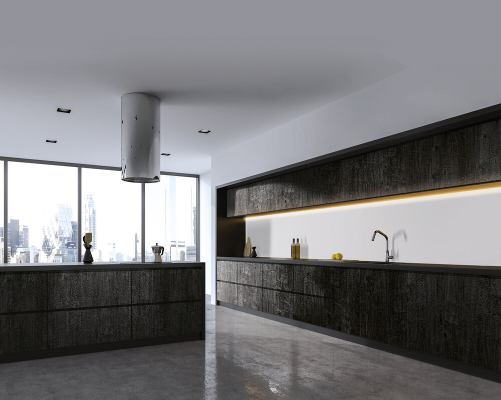 lathogepraegte furniere carbon nero