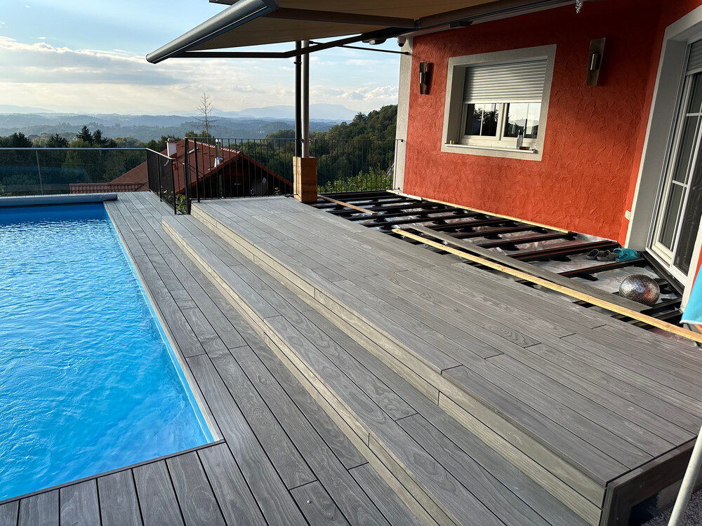 Terrasse  und Poolumrandung Accoya Grey