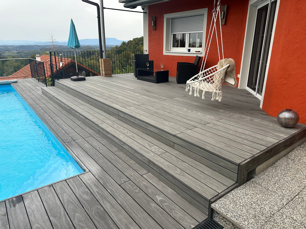 Terrasse  und Poolumrandung Accoya Grey